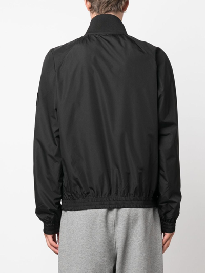 Shop Calvin Klein Jeans Est.1978 Logo-print Bomber Jacket In Black