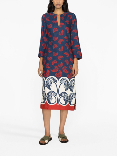 经典LOGO图案中长连衣裙