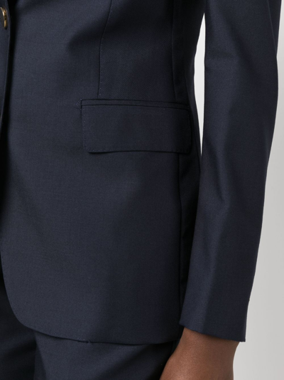 Shop Tagliatore Single-breasted Slim-cut Suit In Blue