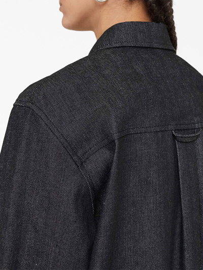 Jil Sander Spread-collar Denim Shirt In Grey