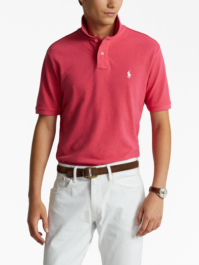 Shop Polo Ralph Lauren Polo Pony Cotton Polo Shirt In Pink