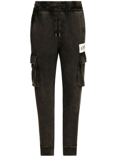 Shop Dolce & Gabbana Cotton Re-edition Label Track Pants - Men's - Cotton In Black