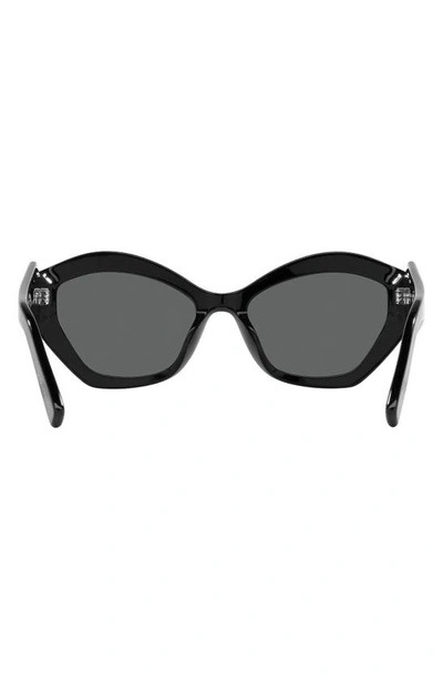 Shop Armani Exchange 54mm Butterfly Sunglasses In Black