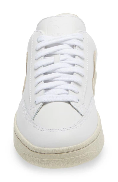 Veja Woman's V12 White And Beige Vegan Leather  Sneakers In Extra-white Sable