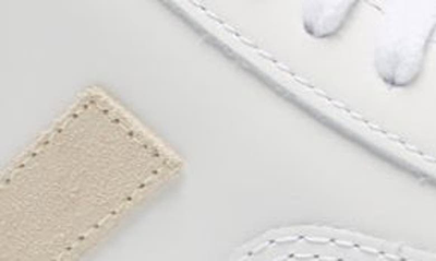 Veja Woman's V12 White And Beige Vegan Leather  Sneakers In Extra-white Sable