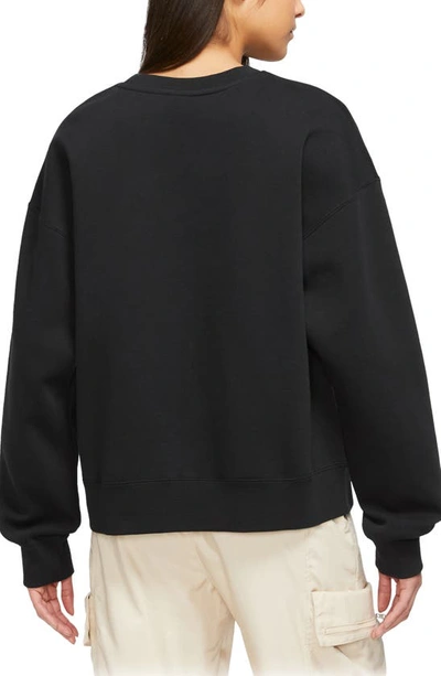 Shop Jordan Brooklyn Fleece Crewneck Sweatshirt In Black