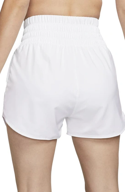 Nike Dri-fit Ultra High Waist 3-inch Brief-lined Shorts In White