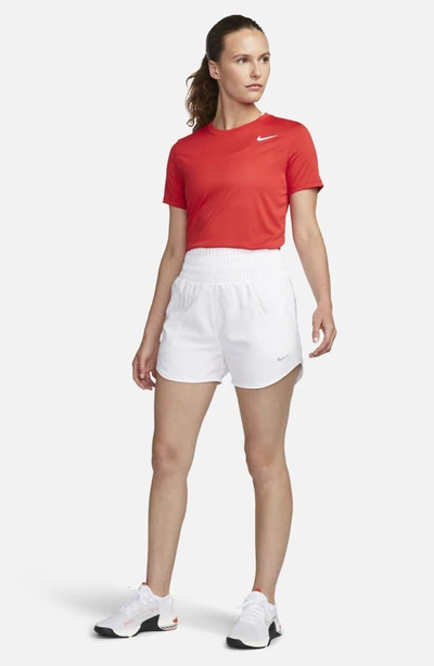 Shop Nike Dri-fit Ultrahigh Waist 3-inch Brief Lined Shorts In White