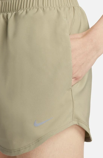 Shop Nike Dri-fit Ultrahigh Waist 3-inch Brief Lined Shorts In Neutral Olive