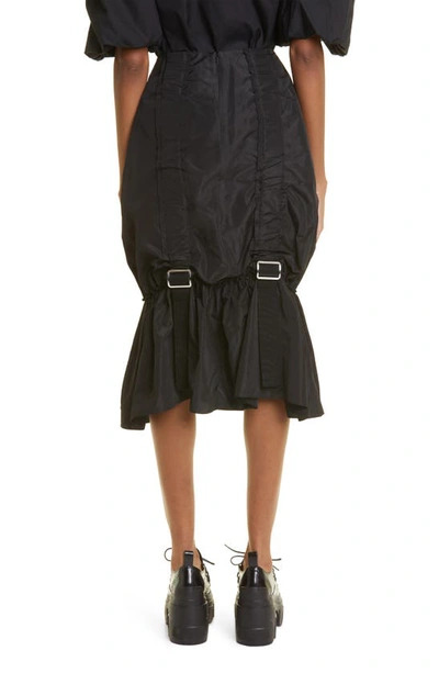 Simone Rocha Black Adjustable Midi Skirt In Black