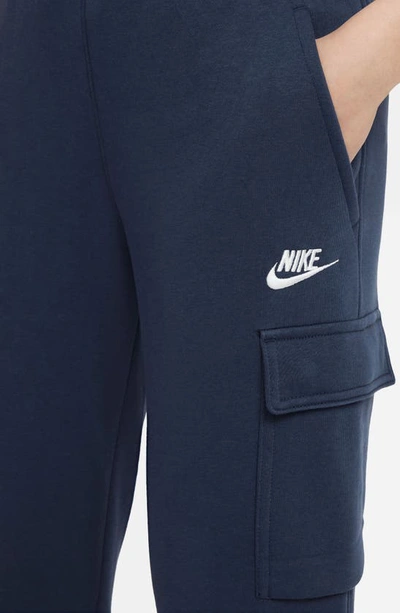 Shop Nike Kids' Sportswear Club Fleece Joggers In Midnight Navy/ White