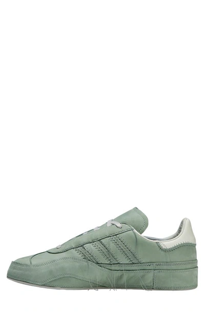 Shop Y-3 Gender Inclusive Gazelle Sneaker In Silver Green/ Green/ White