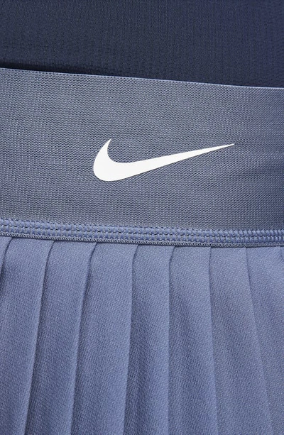 Shop Nike Court Dri-fit Advantage Pleated Tennis Skirt In Diffused Blue/white