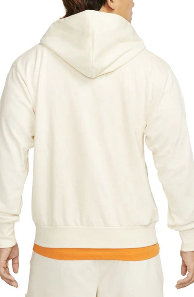 Shop Nike Dri-fit Standard Issue Hoodie Sweatshirt In Phantom/ Heather/ Pale Ivory