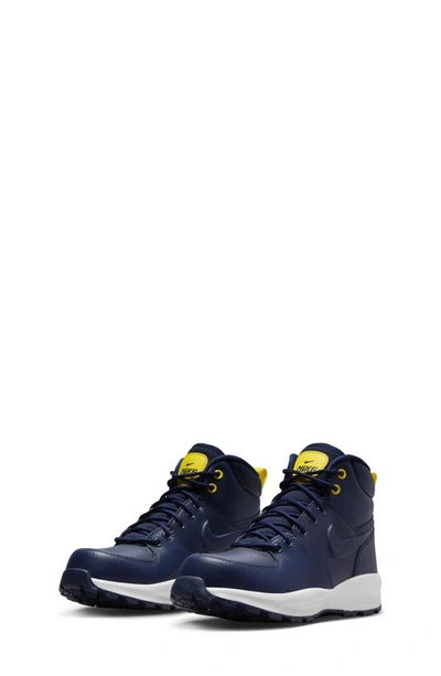 Shop Nike Manoa High Top Sneaker In Obsidian/ White/ Yellow