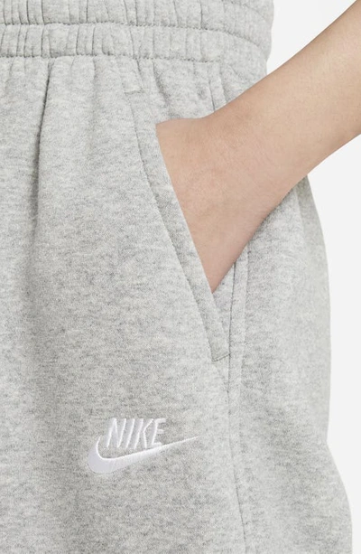 Shop Nike Kids' Sportswear Club Fleece Sweatpants In Dark Grey Heather/ White