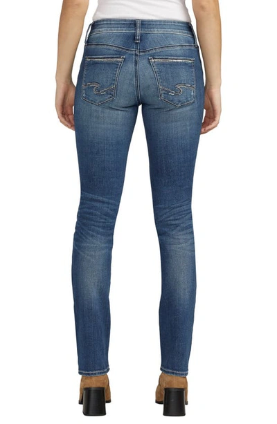 Shop Silver Jeans Co. Suki Low Rise Straight Leg Jeans In Indigo