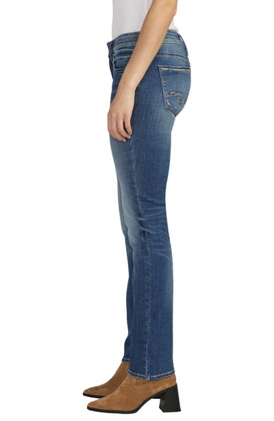 Shop Silver Jeans Co. Suki Low Rise Straight Leg Jeans In Indigo