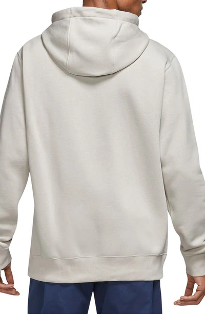 Shop Nike Sportswear Club Fleece Logo Hoodie In Light Bone/ White/ Black