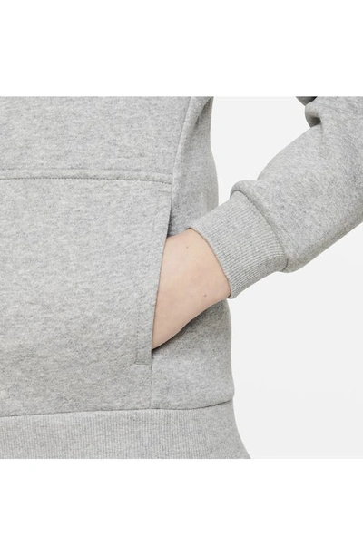 Nike Big Kids Sportswear Club Fleece Full-zip Hoodie In Dk Grey Heather/ Grey/ White