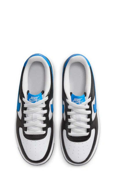 Shop Nike Kids' Air Force 1 Sneaker In Black/ Photo Blue/ White
