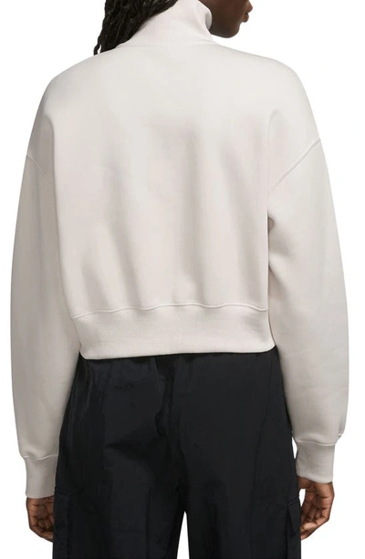 Shop Nike Sportswear Phoenix Fleece Crop Sweatshirt In Lt Orewood Ivory/ Sail