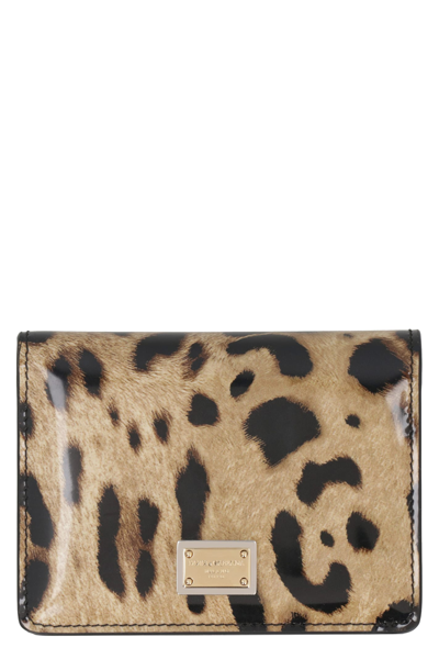 Shop Dolce & Gabbana Printed Leather Wallet In Animalier