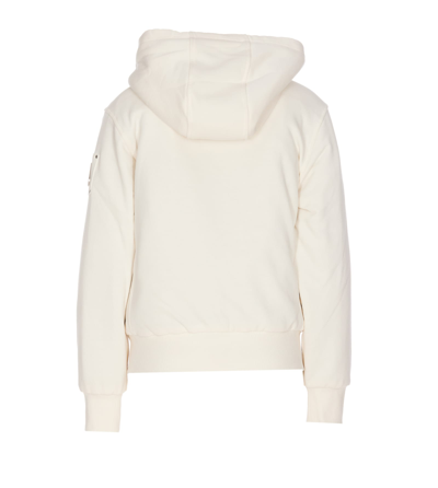 Shop Moose Knuckles Classic Bunny Zip Sweatshirt In White
