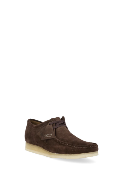 Shop Clarks Wallabe Loafers In Brown