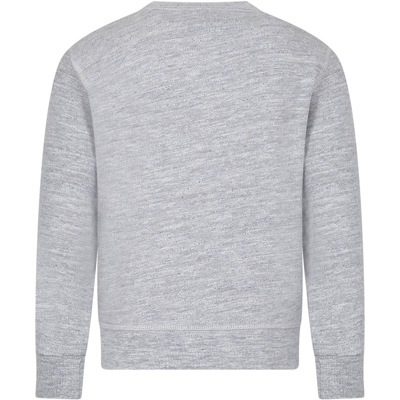 Shop Dsquared2 Grey Sweatshirt For Boy Woth Logo