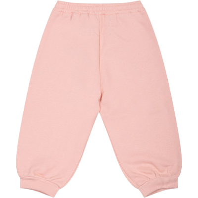Shop Gucci Pink Trousers For Baby Girl With Double G