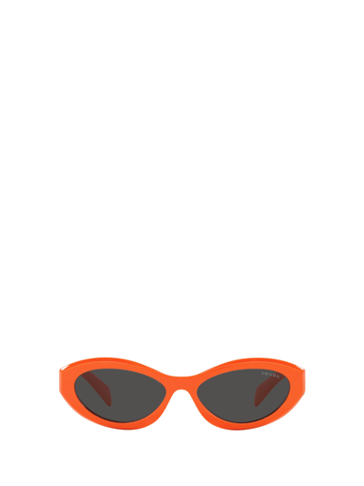 Shop Prada Pr 26zs Orange Sunglasses