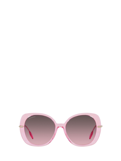 Shop Burberry Eyewear Be4374 Pink Sunglasses