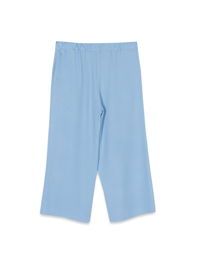 Shop Simonetta Wide Leg Pants In Blu