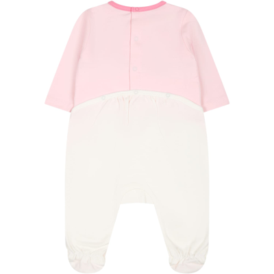 Shop Little Marc Jacobs Pink Set For Baby Girl With Logo