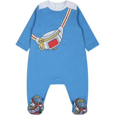 Shop Little Marc Jacobs Light Blue Set For Baby Boy With Logo