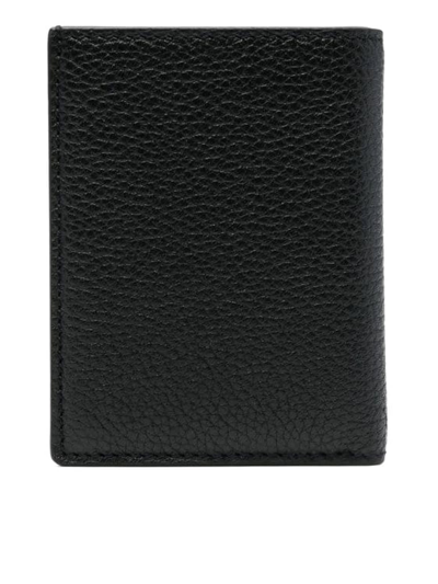 Shop Tom Ford Soft Grain Leather T Line Folding Card Holder W/cash Slot In Black