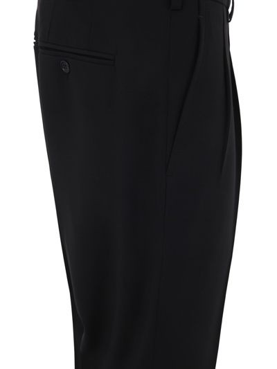 Shop Giorgio Armani Trousers In Ubuv Dark Navy