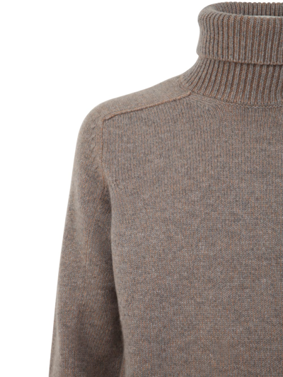 Shop Ermenegildo Zegna Oasi Cashmere Turtleneck Sweater In Beige