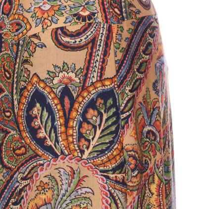 Shop Etro Printed Long Skirt In Multicolor