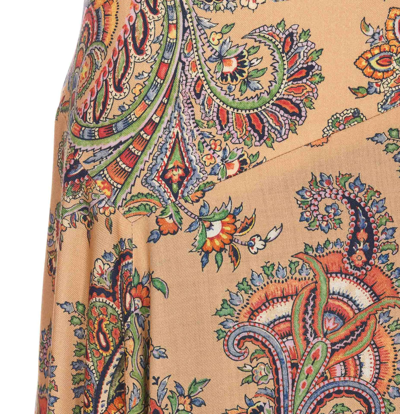 Shop Etro Printed Long Skirt In Multicolor
