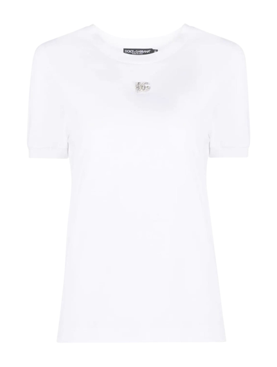 Shop Dolce & Gabbana Tshirt Ss In Optic White