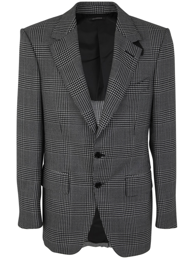 Shop Tom Ford Single Breasted Jacket In Zlbaw Black White