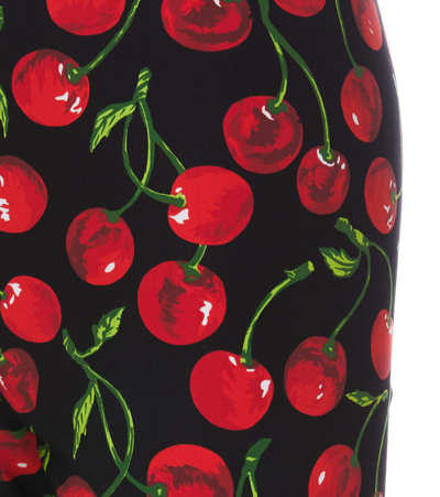 Shop Dolce & Gabbana Cherry Print Leggings In Red