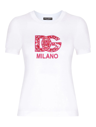 Shop Dolce & Gabbana Tshirt Ss In Ricamati