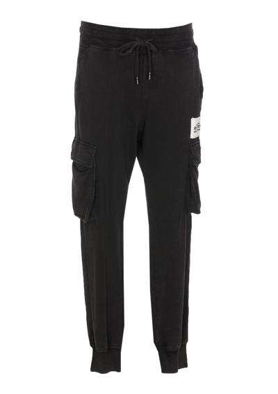Shop Dolce & Gabbana Logo Cargo Pants In Black