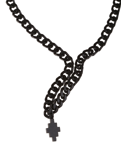 Shop Marcelo Burlon County Of Milan Cross Necklace In Black No Color