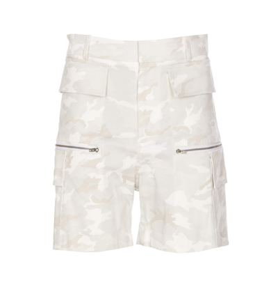 Shop Alyx Camou Cargo Shorts In White