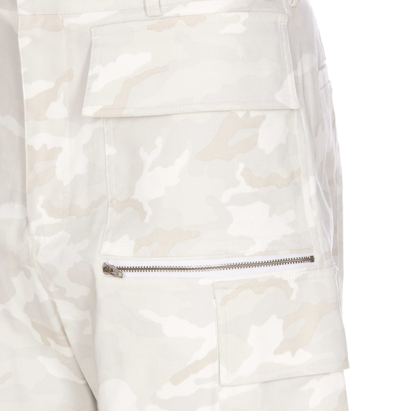 Shop Alyx Camou Cargo Shorts In White