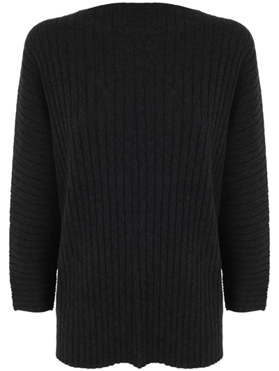 Shop Liviana Conti Crew Neck Oversized Sweater In Slate